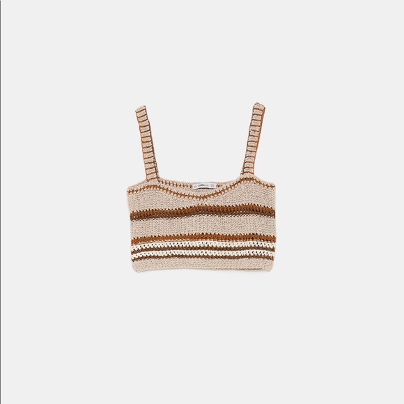 (SOLD)Zara Strappy Crochet Top - Picture 4 of 7
